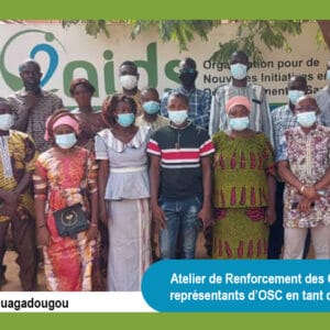 Atelier de Renforcement des Capacités de Treize (13) représentants d’OSC en tant que Champions PF/CSU