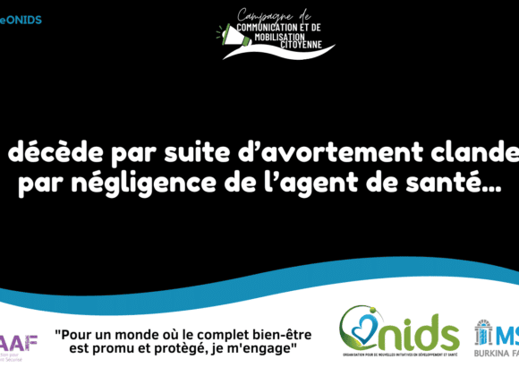 Campagne de Communication et de Mobilisation Citoyenne : Message No1 sur l’avortement